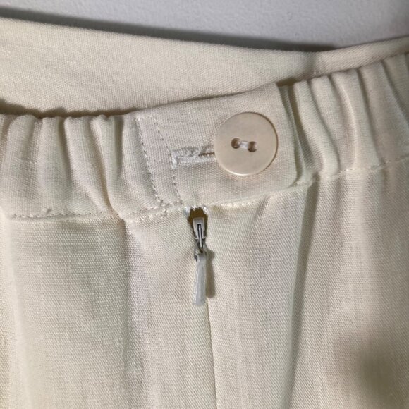 Womens Shirin Guild Linen Midi Maxi Skirt Cream S Linen Heavy Weight Stretch Wai - Picture 6 of 10